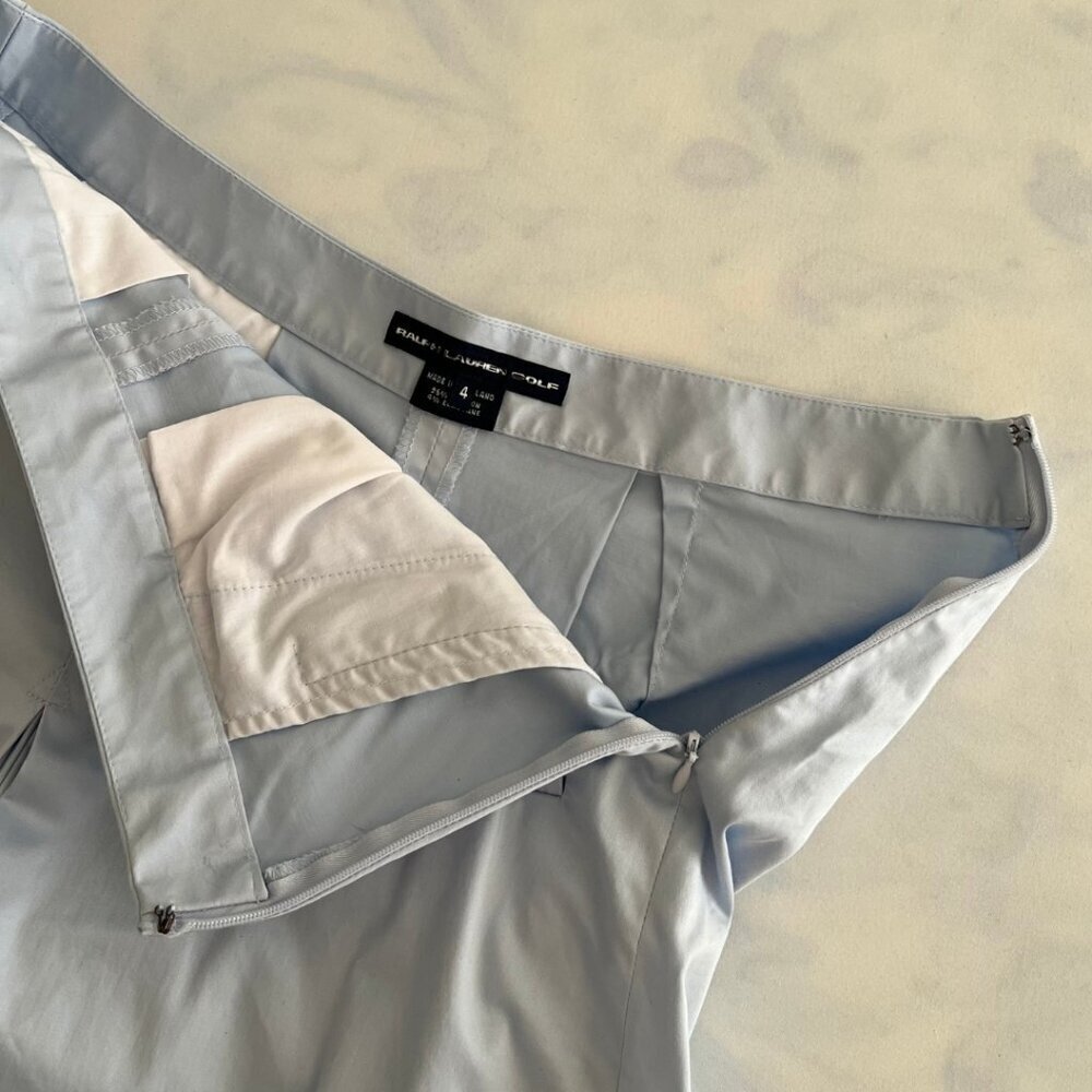 Ralph Lauren Golf Baby Blue Athletic Midi Pleated Skort Shorts - Picture 7 of 8